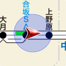 自車位置表示の画面