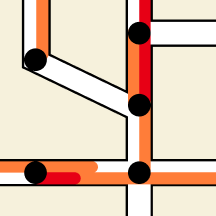プローブ渋滞情報の画面