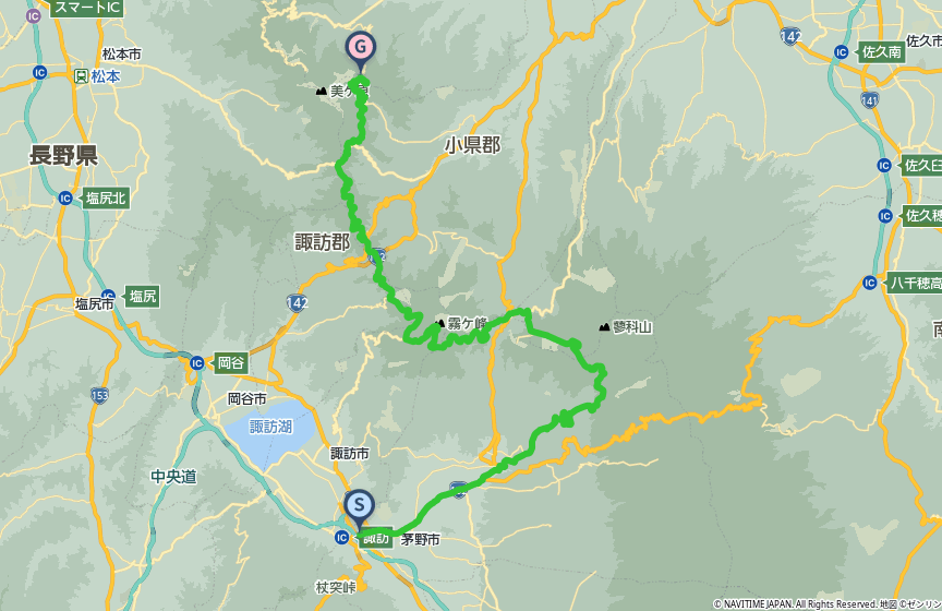 ビーナスライン地図