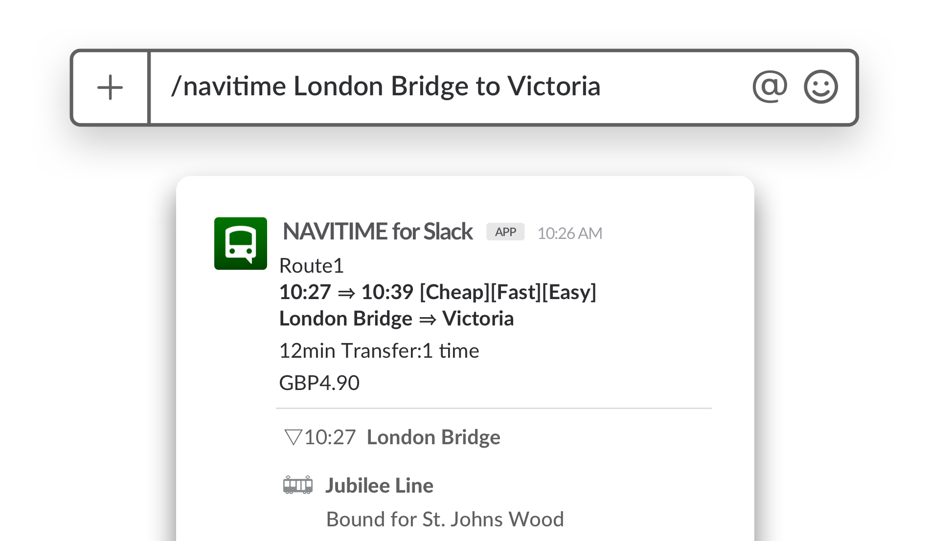 NAVITIME for Slack